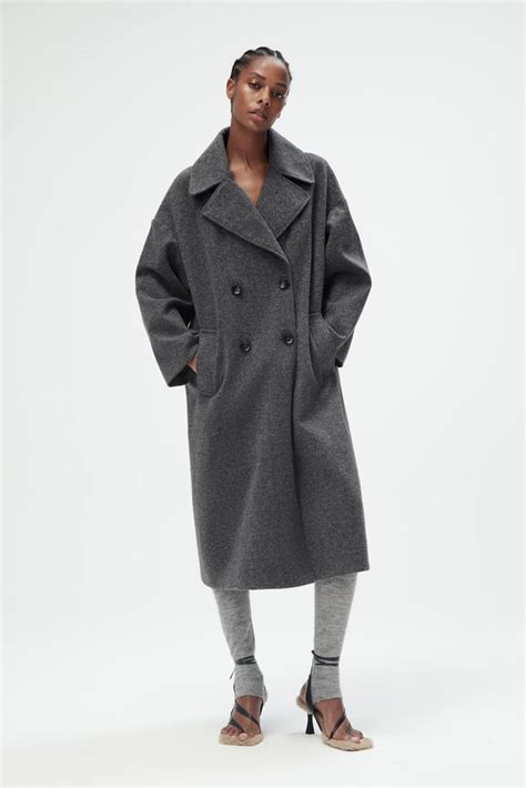 zara oversized coat with wool